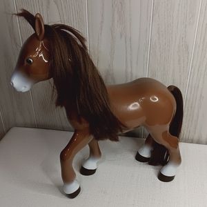 Vintage Toys R Us brown Maidenhead Berkshire horse for dolls 14.5 inches